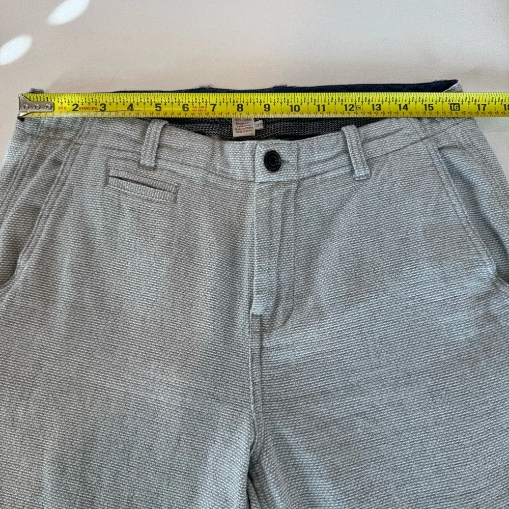 Carbon 2 Cobalt Pants Men 30x29 Gray Textured Cotton Tweed Trousers Slacks Chino